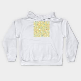 Abstract Liquid Circle-Yellow Kids Hoodie